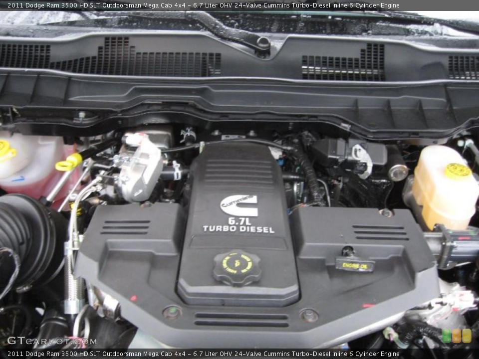 6.7 Liter OHV 24-Valve Cummins Turbo-Diesel Inline 6 Cylinder Engine for the 2011 Dodge Ram 3500 HD #43209230