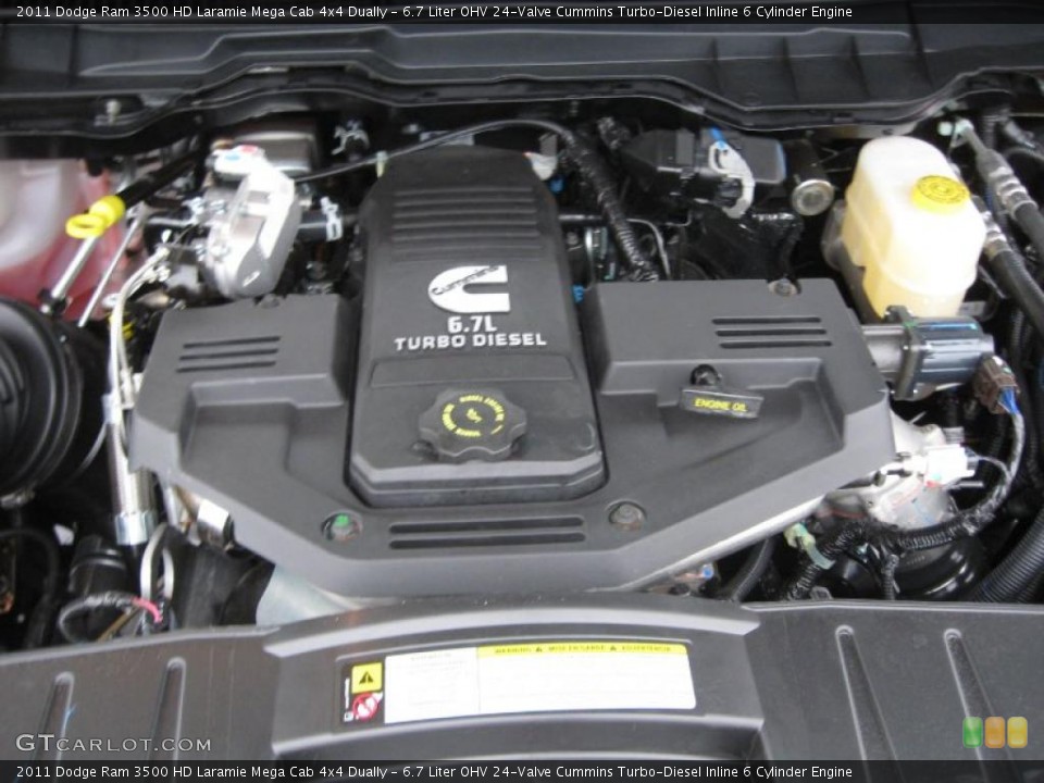 6.7 Liter OHV 24-Valve Cummins Turbo-Diesel Inline 6 Cylinder Engine for the 2011 Dodge Ram 3500 HD #43209498