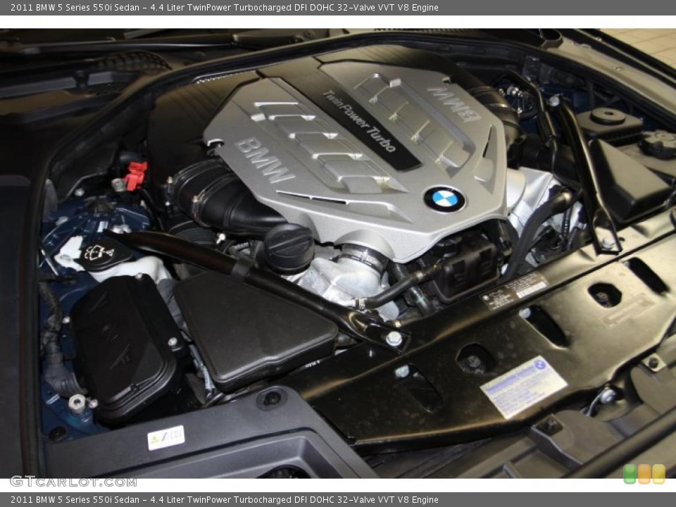 4.4 Liter TwinPower Turbocharged DFI DOHC 32-Valve VVT V8 Engine for the 2011 BMW 5 Series #43227071