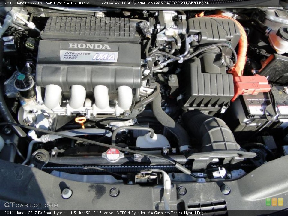 1.5 Liter SOHC 16-Valve i-VTEC 4 Cylinder IMA Gasoline/Electric Hybrid Engine for the 2011 Honda CR-Z #43297224