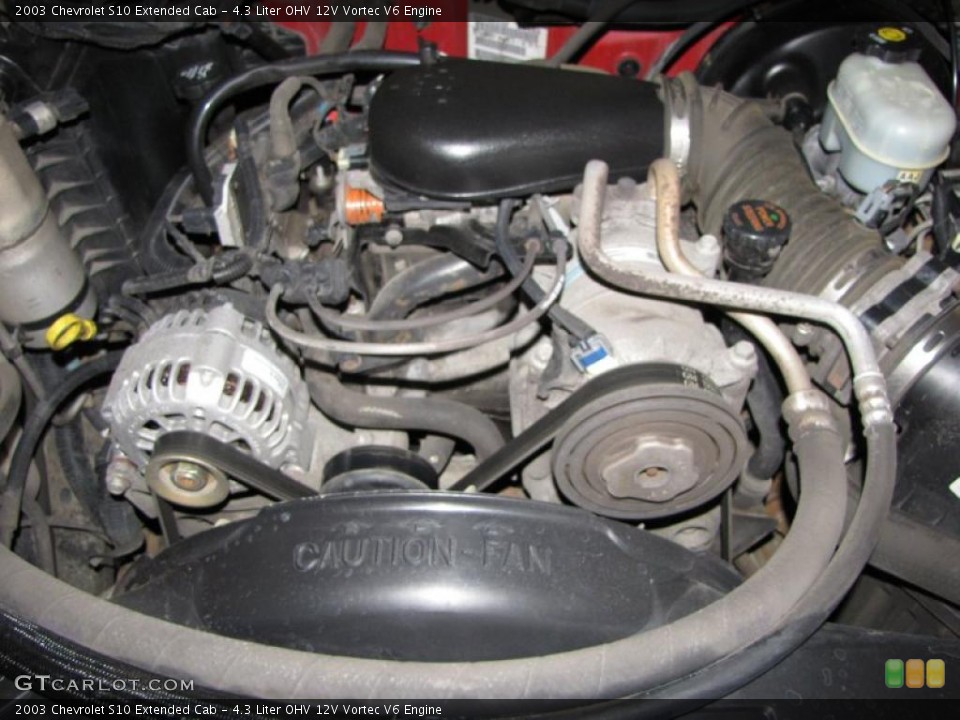 4.3 Liter OHV 12V Vortec V6 2003 Chevrolet S10 Engine