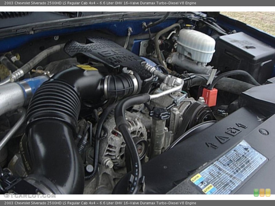 6.6 Liter OHV 16-Valve Duramax Turbo-Diesel V8 Engine for the 2003 Chevrolet Silverado 2500HD #43350859