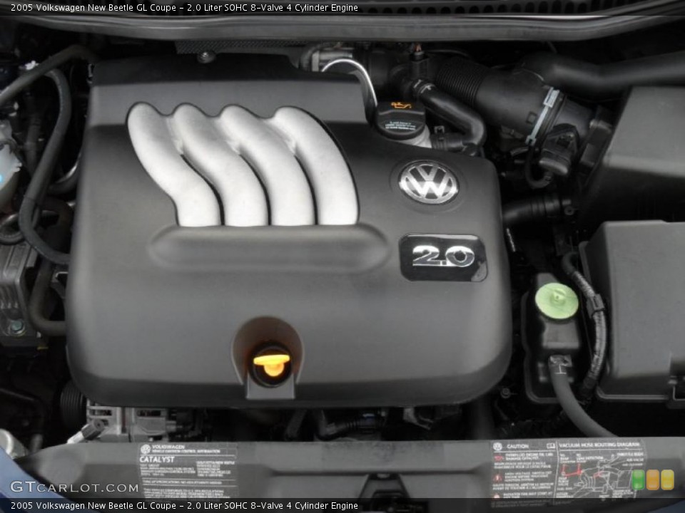 2.0 Liter SOHC 8-Valve 4 Cylinder Engine for the 2005 Volkswagen New Beetle #43462252