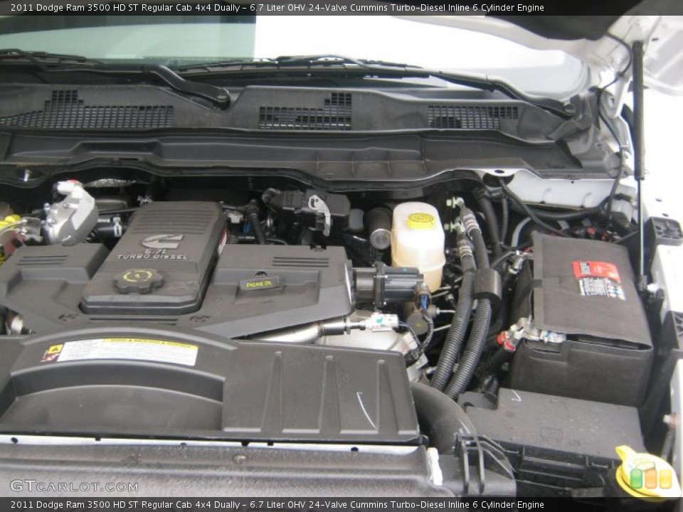 6.7 Liter OHV 24-Valve Cummins Turbo-Diesel Inline 6 Cylinder Engine for the 2011 Dodge Ram 3500 HD #43491332