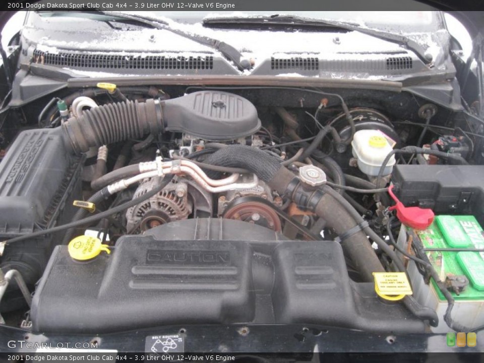 3.9 Liter OHV 12-Valve V6 Engine for the 2001 Dodge Dakota #43496716