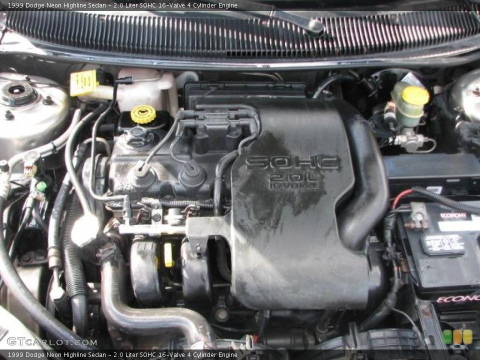 2.0 Liter SOHC 16-Valve 4 Cylinder 1999 Dodge Neon Engine