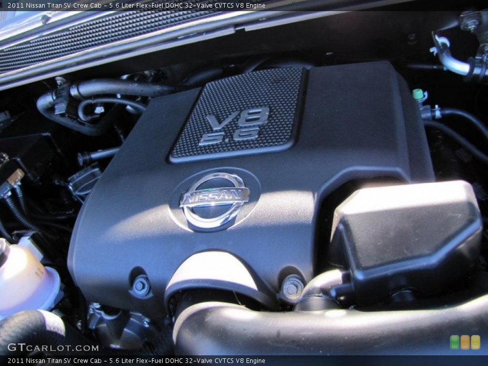 5.6 Liter Flex-Fuel DOHC 32-Valve CVTCS V8 Engine for the 2011 Nissan Titan #43564338
