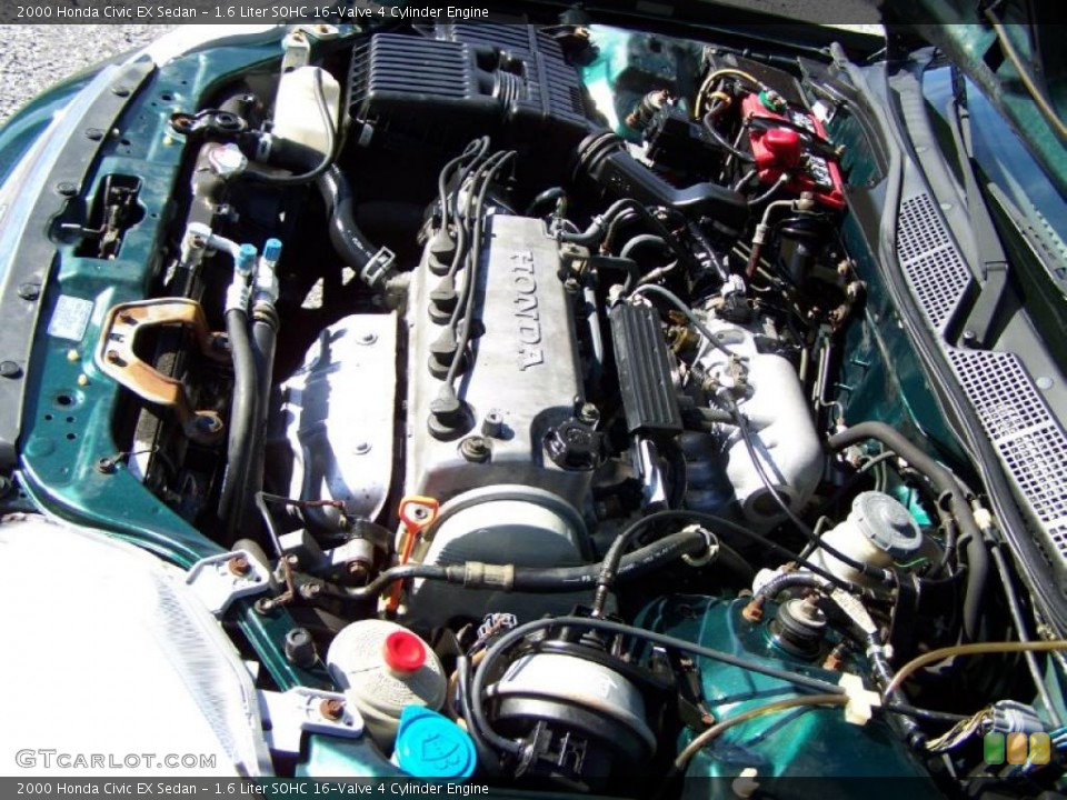 1.6 Liter SOHC 16-Valve 4 Cylinder Engine for the 2000 Honda Civic #43576686