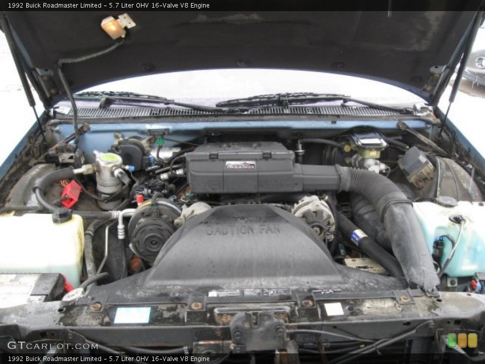 5.7 Liter OHV 16-Valve V8 Engine for the 1992 Buick Roadmaster #43579490