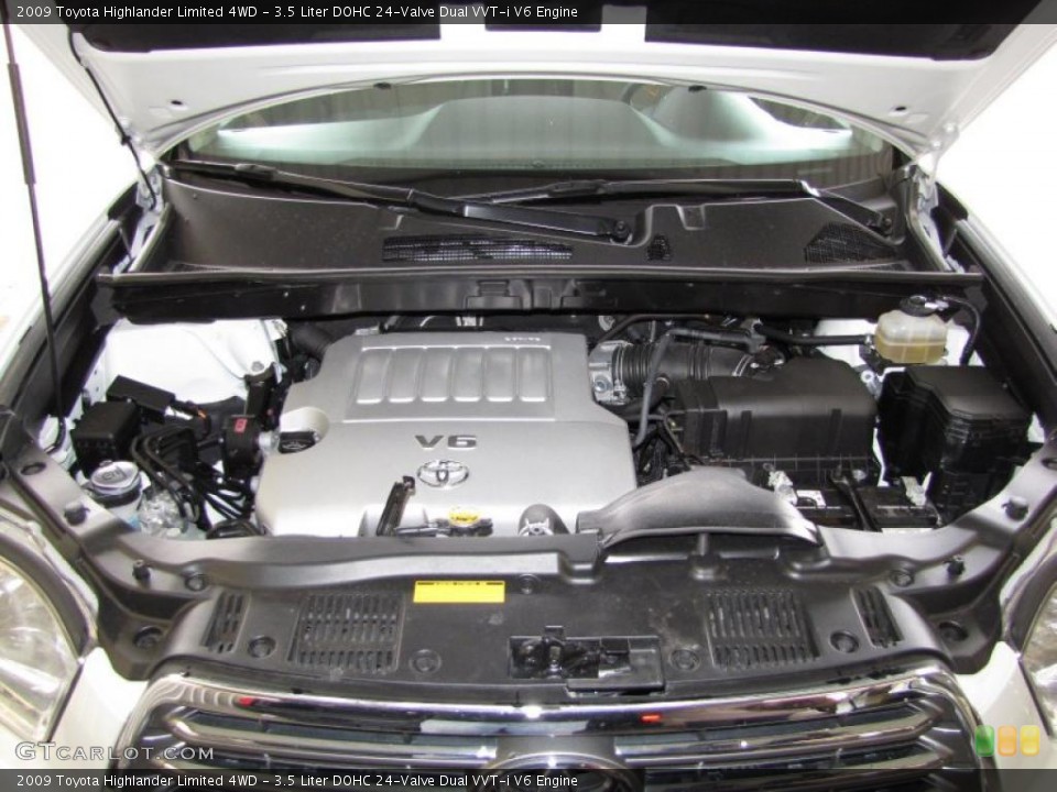 3.5 Liter DOHC 24-Valve Dual VVT-i V6 Engine for the 2009 Toyota Highlander #43623484