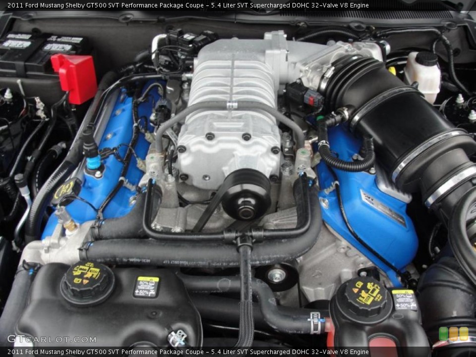 5.4 Liter SVT Supercharged DOHC 32-Valve V8 Engine for the 2011 Ford Mustang #43640452