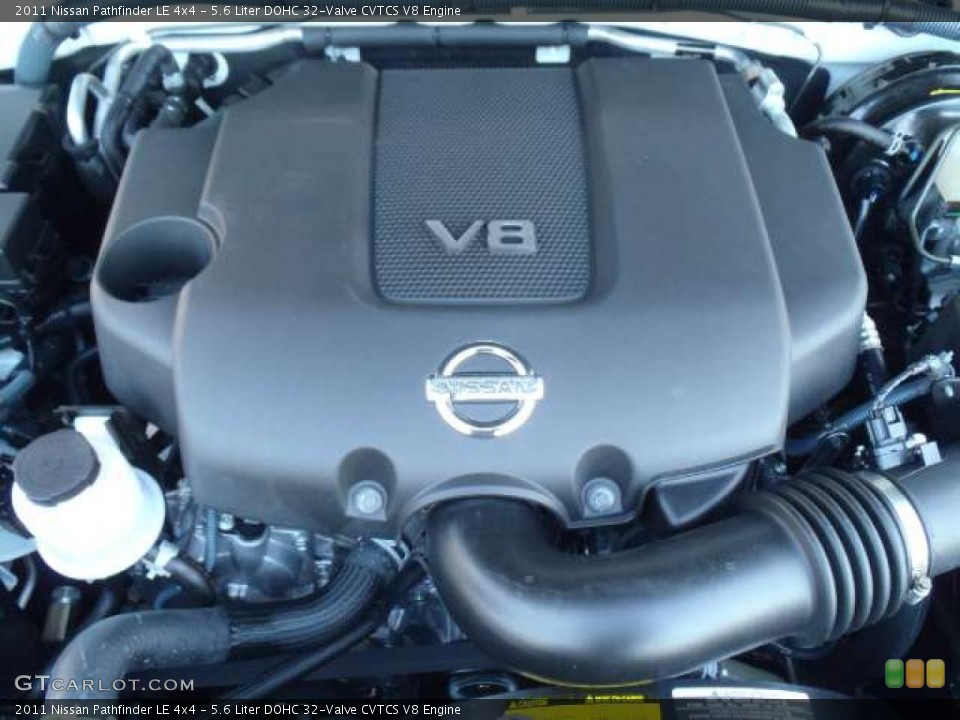 5.6 Liter DOHC 32-Valve CVTCS V8 2011 Nissan Pathfinder Engine