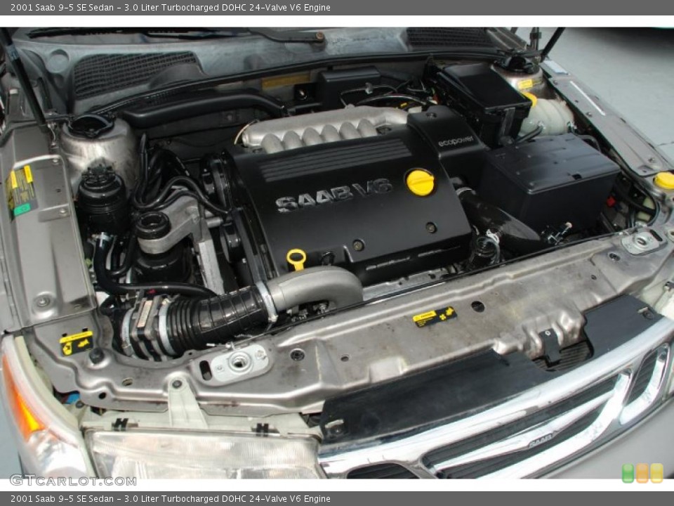 3.0 Liter Turbocharged DOHC 24-Valve V6 Engine for the 2001 Saab 9-5 #43835161