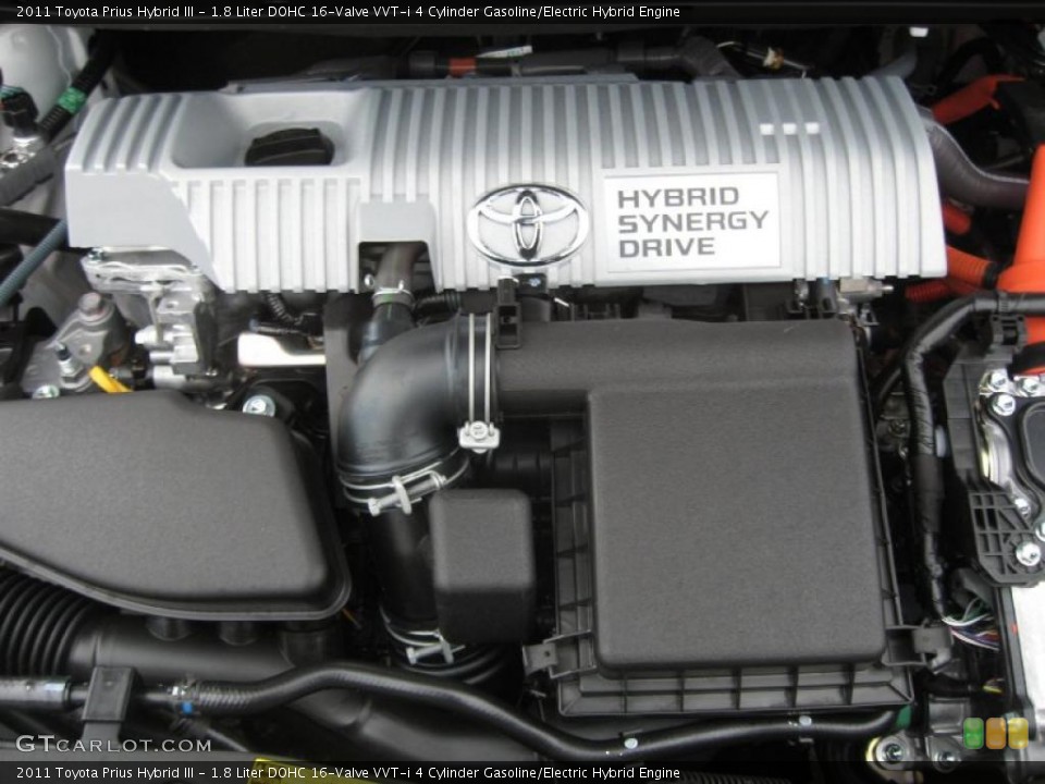 1.8 Liter DOHC 16-Valve VVT-i 4 Cylinder Gasoline/Electric Hybrid Engine for the 2011 Toyota Prius #43924526
