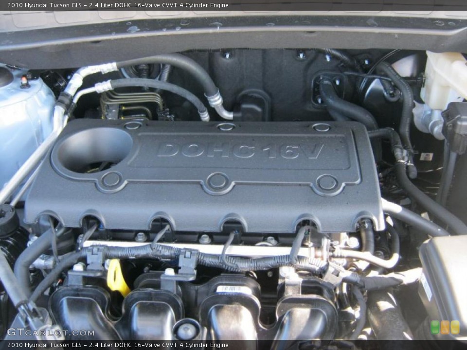 2.4 Liter DOHC 16-Valve CVVT 4 Cylinder Engine for the 2010 Hyundai Tucson #43950084