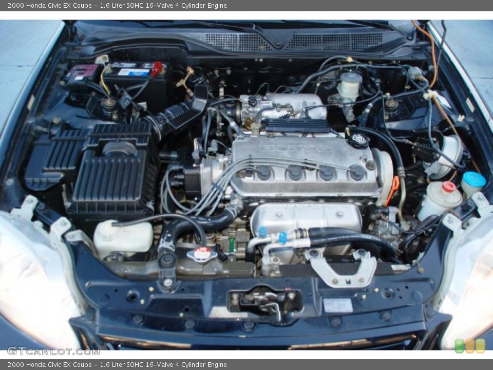 1.6 Liter SOHC 16-Valve 4 Cylinder Engine for the 2000 Honda Civic #44022506