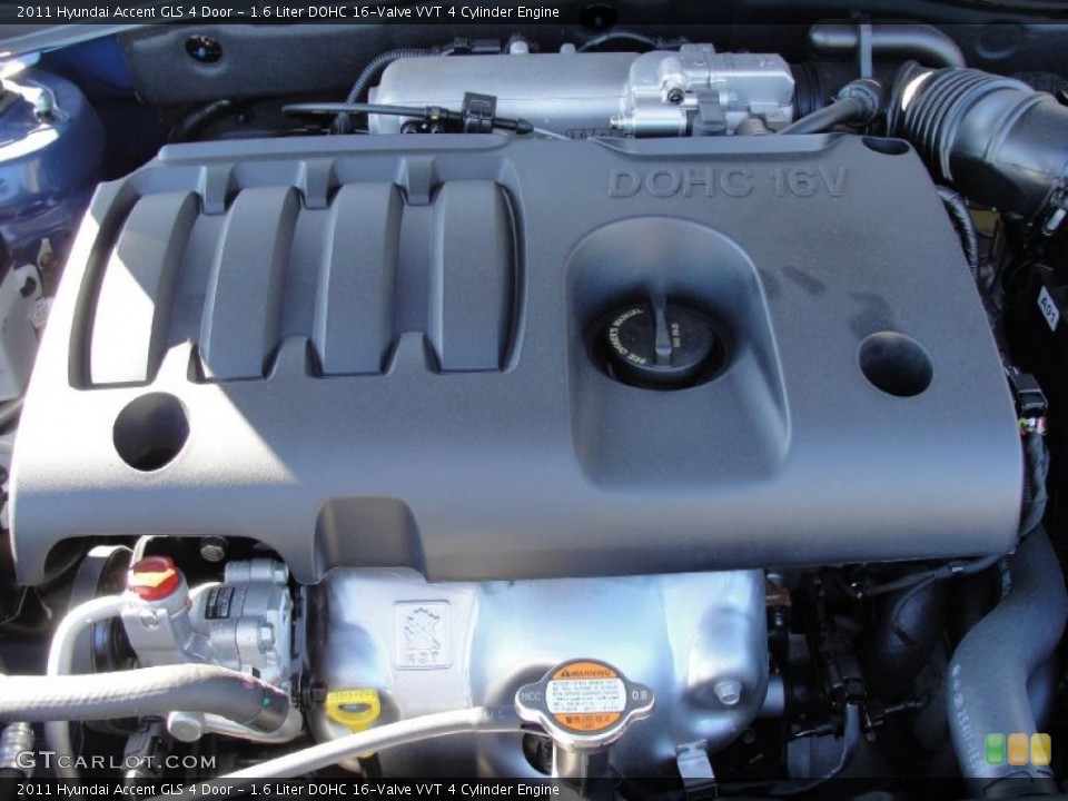 1.6 Liter DOHC 16-Valve VVT 4 Cylinder Engine for the 2011 Hyundai Accent #44073854