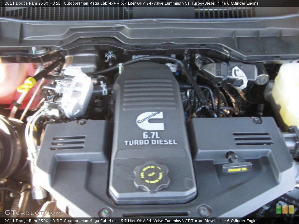 6.7 Liter OHV 24-Valve Cummins VGT Turbo-Diesel Inline 6 Cylinder Engine for the 2011 Dodge Ram 2500 HD #44139294