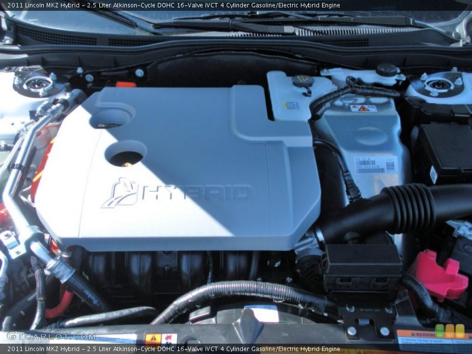 2.5 Liter Atkinson-Cycle DOHC 16-Valve iVCT 4 Cylinder Gasoline/Electric Hybrid Engine for the 2011 Lincoln MKZ #44229309