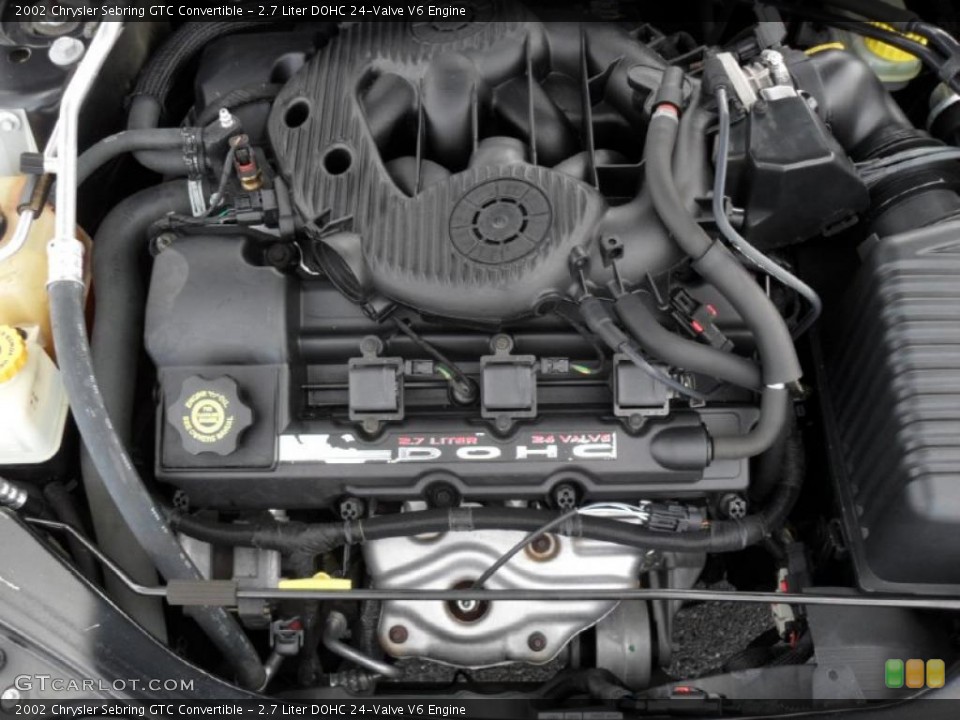 2.7 Liter DOHC 24-Valve V6 2002 Chrysler Sebring Engine