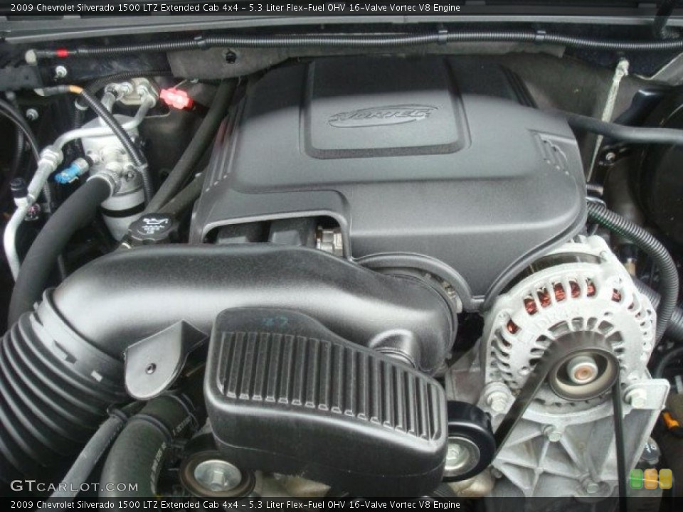 5.3 Liter Flex-Fuel OHV 16-Valve Vortec V8 Engine for the 2009 Chevrolet Silverado 1500 #44290634