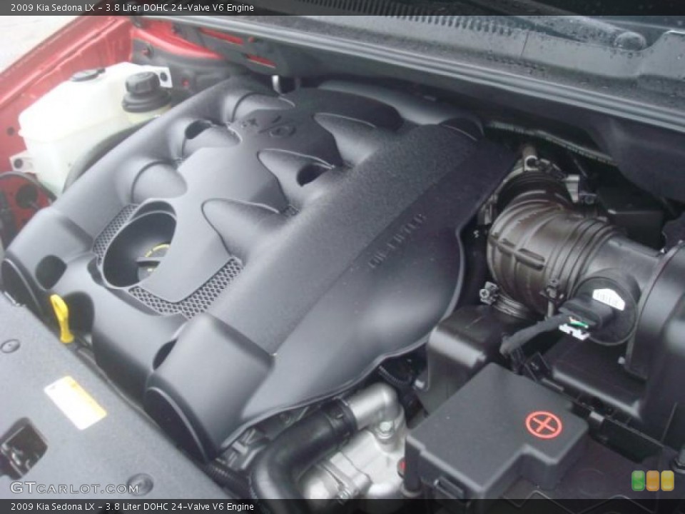 3.8 Liter DOHC 24-Valve V6 Engine for the 2009 Kia Sedona #44297530