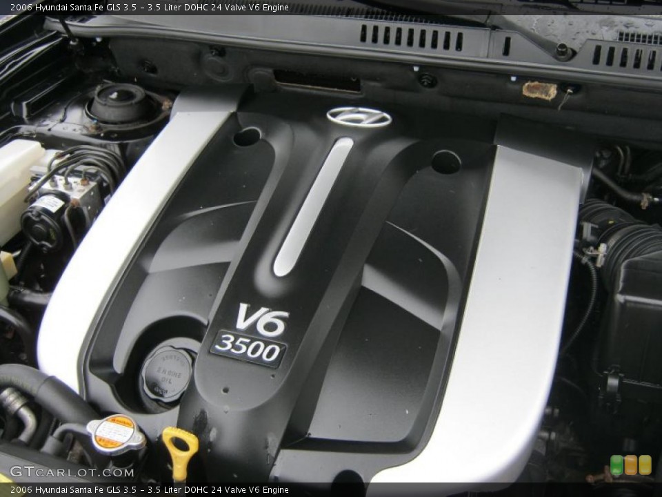 3.5 Liter DOHC 24 Valve V6 Engine for the 2006 Hyundai Santa Fe #44357094