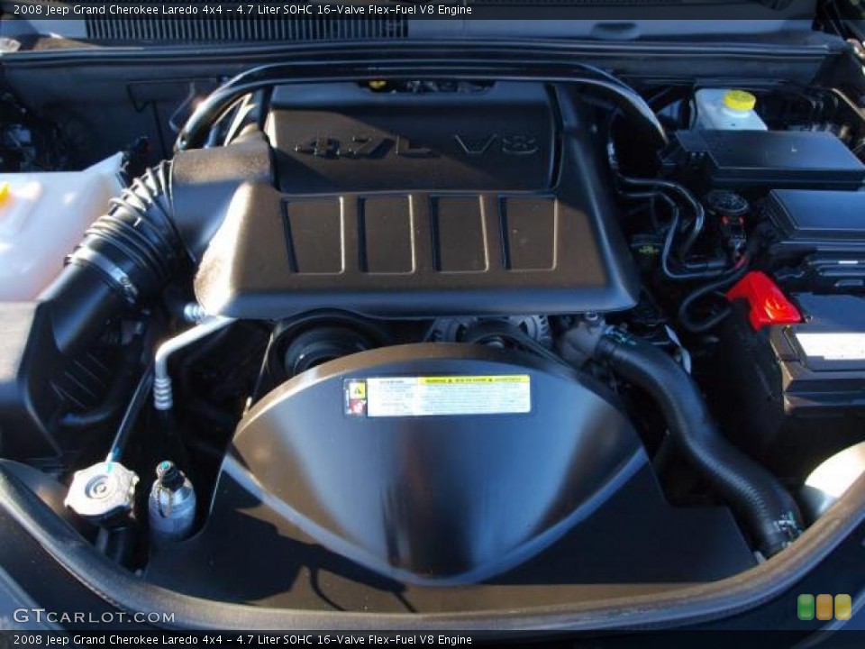 4.7 Liter SOHC 16-Valve Flex-Fuel V8 Engine for the 2008 Jeep Grand Cherokee #44366407