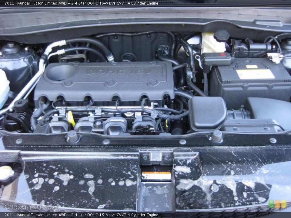 2.4 Liter DOHC 16-Valve CVVT 4 Cylinder Engine for the 2011 Hyundai Tucson #44438982