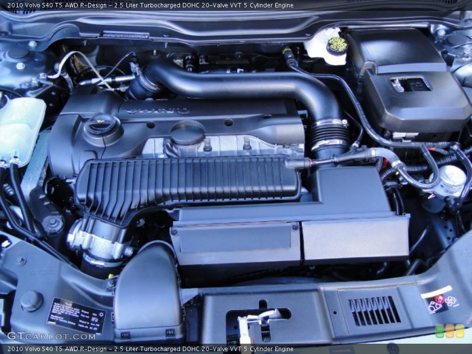 2.5 Liter Turbocharged DOHC 20-Valve VVT 5 Cylinder 2010 Volvo S40 Engine
