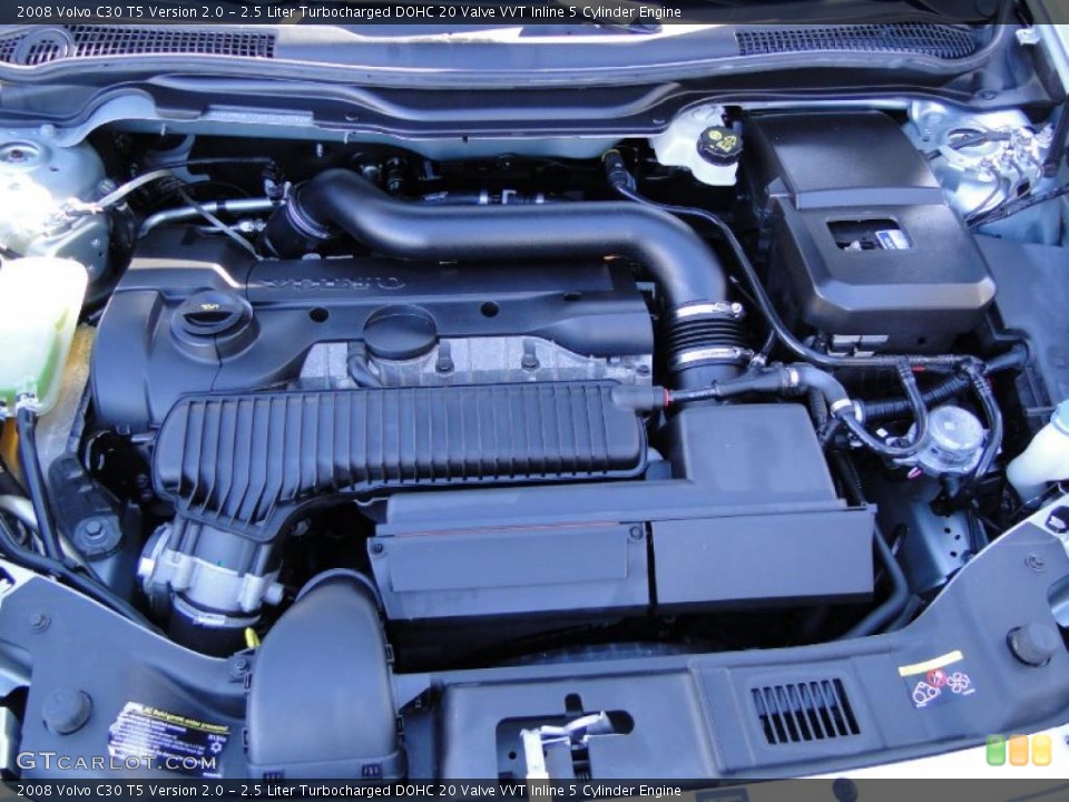 2.5 Liter Turbocharged DOHC 20 Valve VVT Inline 5 Cylinder Engine for the 2008 Volvo C30 #44446194