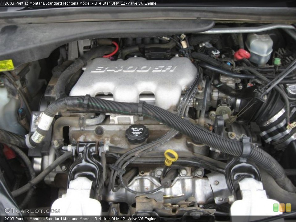 3.4 Liter OHV 12-Valve V6 Engine for the 2003 Pontiac Montana #44492718
