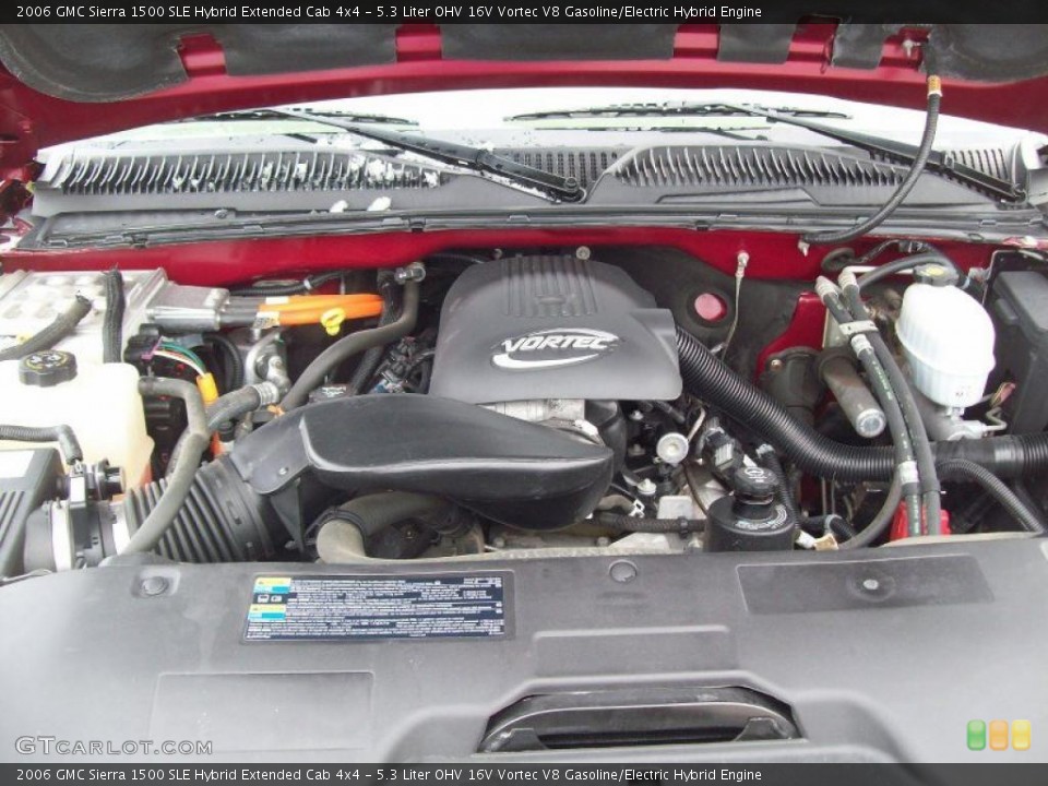 5.3 Liter OHV 16V Vortec V8 Gasoline/Electric Hybrid 2006 GMC Sierra 1500 Engine