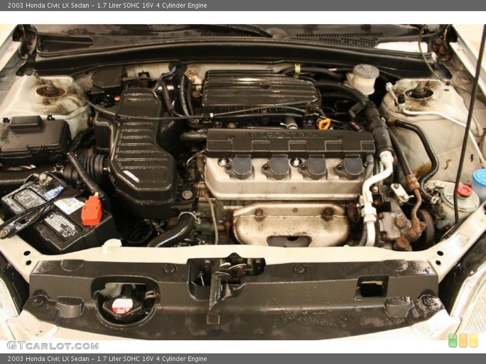 1.7 Liter SOHC 16V 4 Cylinder Engine for the 2003 Honda Civic #44563645