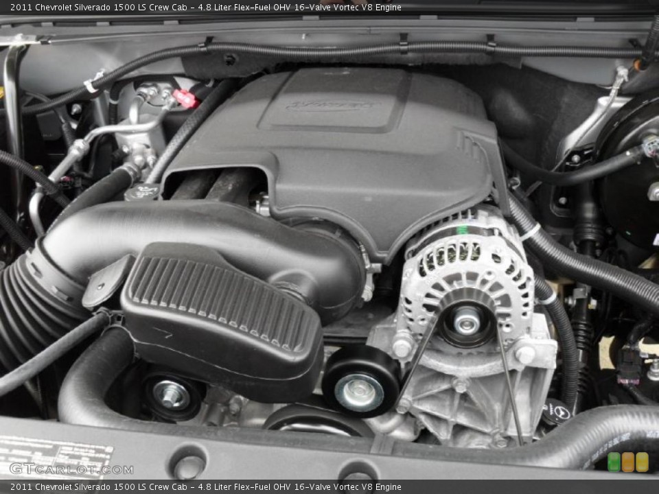 4.8 Liter Flex-Fuel OHV 16-Valve Vortec V8 Engine for the 2011 Chevrolet Silverado 1500 #44579377