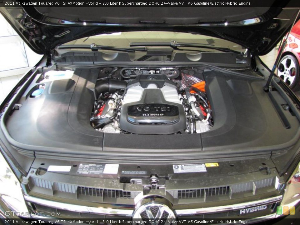 3.0 Liter h Supercharged DOHC 24-Valve VVT V6 Gasoline/Electric Hybrid Engine for the 2011 Volkswagen Touareg #44655287
