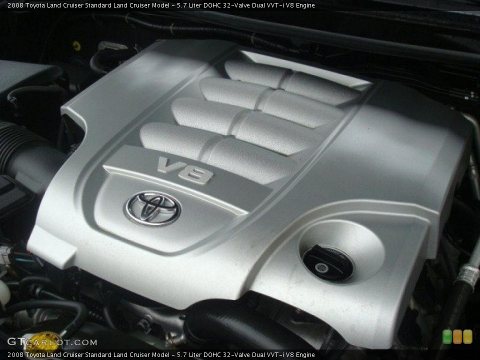 5.7 Liter DOHC 32-Valve Dual VVT-i V8 2008 Toyota Land Cruiser Engine