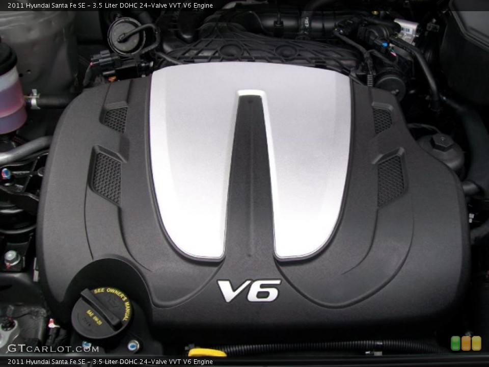 3.5 Liter DOHC 24-Valve VVT V6 Engine for the 2011 Hyundai Santa Fe #44673931