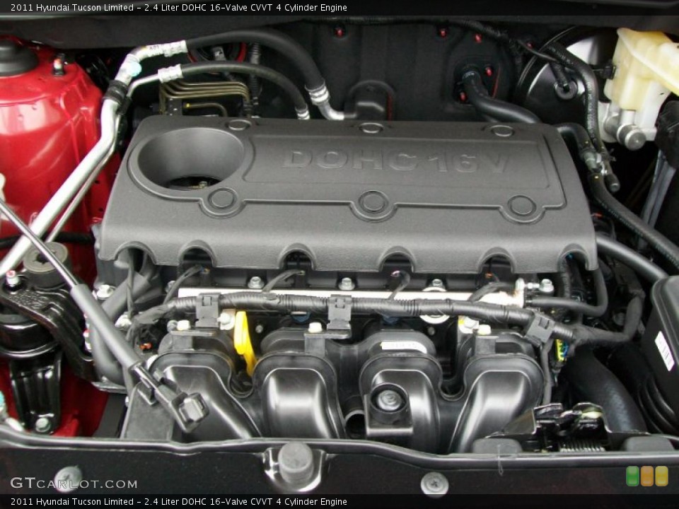 2.4 Liter DOHC 16-Valve CVVT 4 Cylinder Engine for the 2011 Hyundai Tucson #44675771