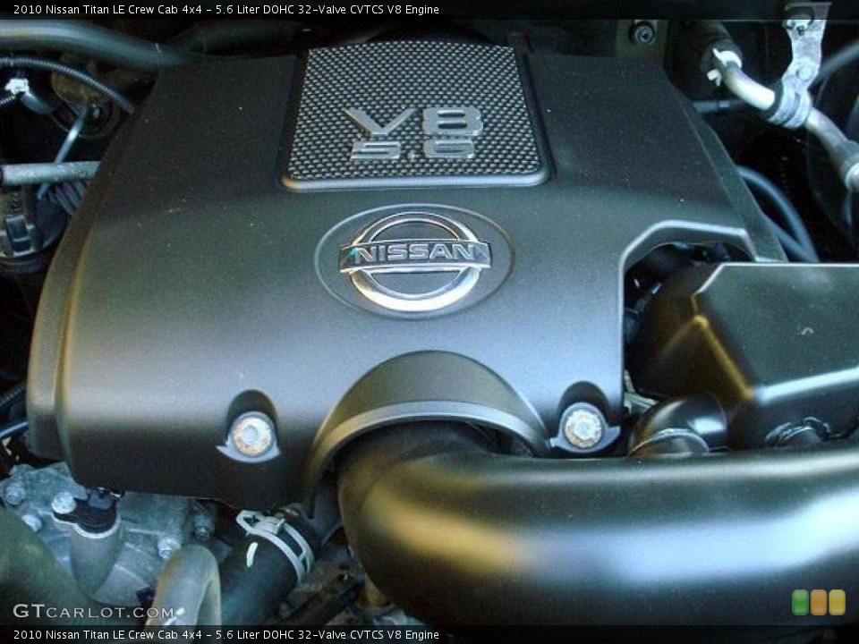 5.6 Liter DOHC 32-Valve CVTCS V8 2010 Nissan Titan Engine
