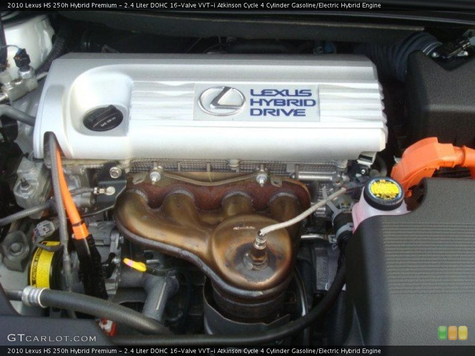 2.4 Liter DOHC 16-Valve VVT-i Atkinson Cycle 4 Cylinder Gasoline/Electric Hybrid Engine for the 2010 Lexus HS #44711335