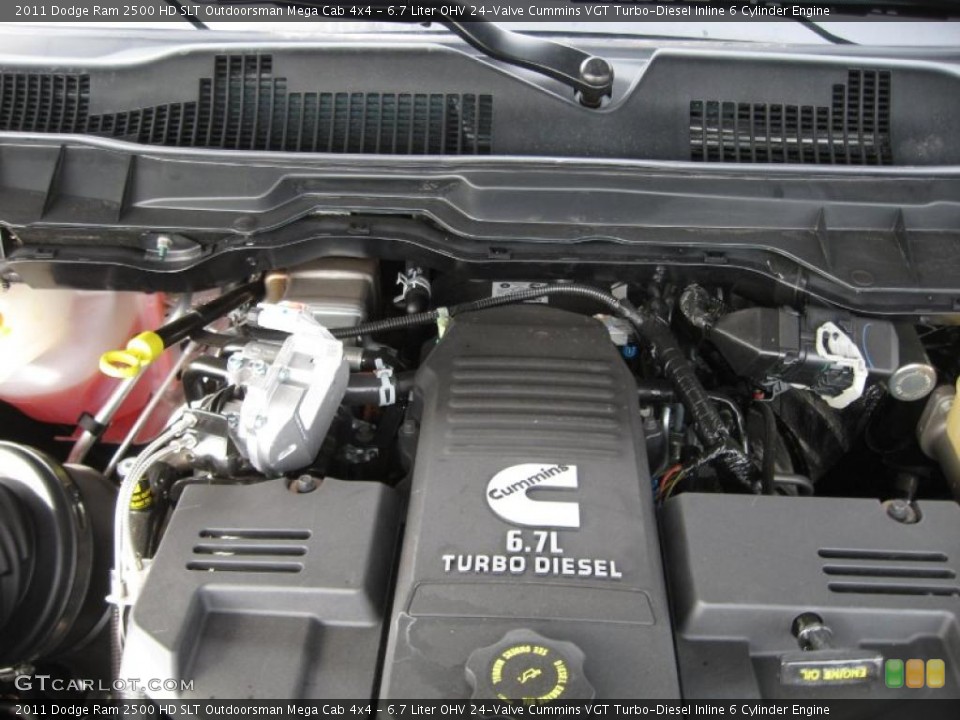 6.7 Liter OHV 24-Valve Cummins VGT Turbo-Diesel Inline 6 Cylinder Engine for the 2011 Dodge Ram 2500 HD #44759231