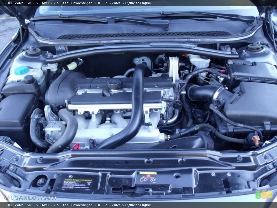 2.5 Liter Turbocharged DOHC 20-Valve 5 Cylinder Engine for the 2008 Volvo S60 #44759759
