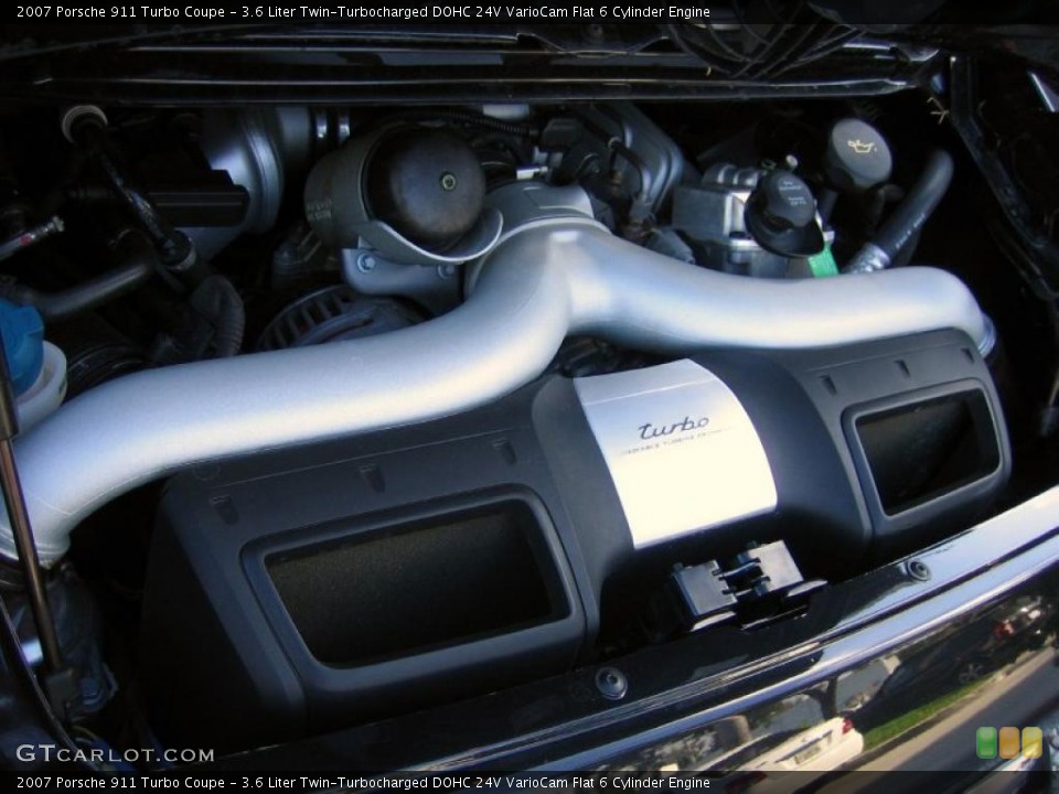 3.6 Liter Twin-Turbocharged DOHC 24V VarioCam Flat 6 Cylinder Engine for the 2007 Porsche 911 #44776433