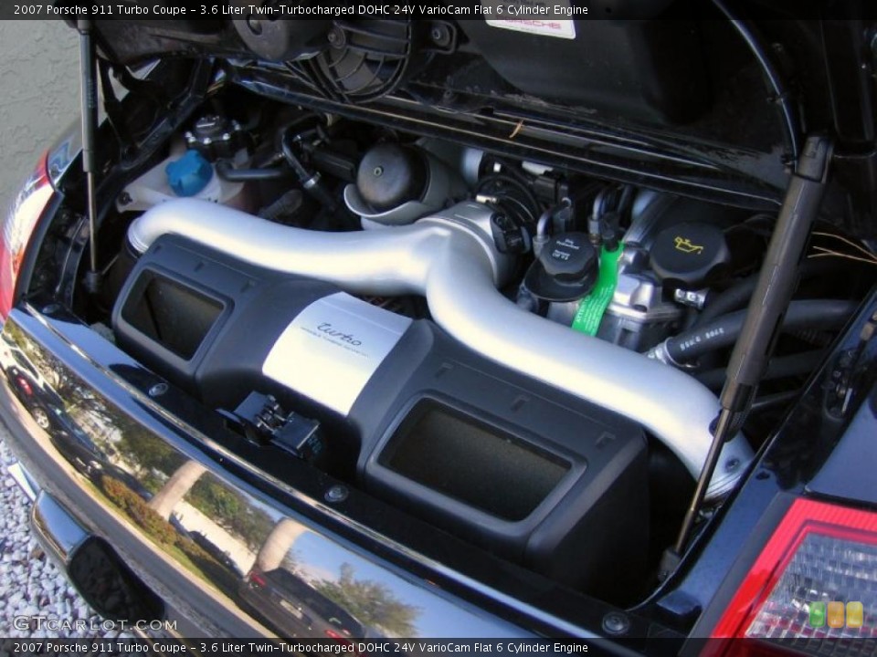 3.6 Liter Twin-Turbocharged DOHC 24V VarioCam Flat 6 Cylinder Engine for the 2007 Porsche 911 #44776449
