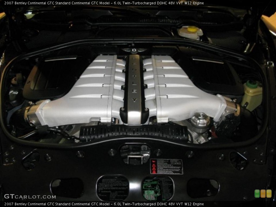 6.0L Twin-Turbocharged DOHC 48V VVT W12 Engine for the 2007 Bentley Continental GTC #44807296