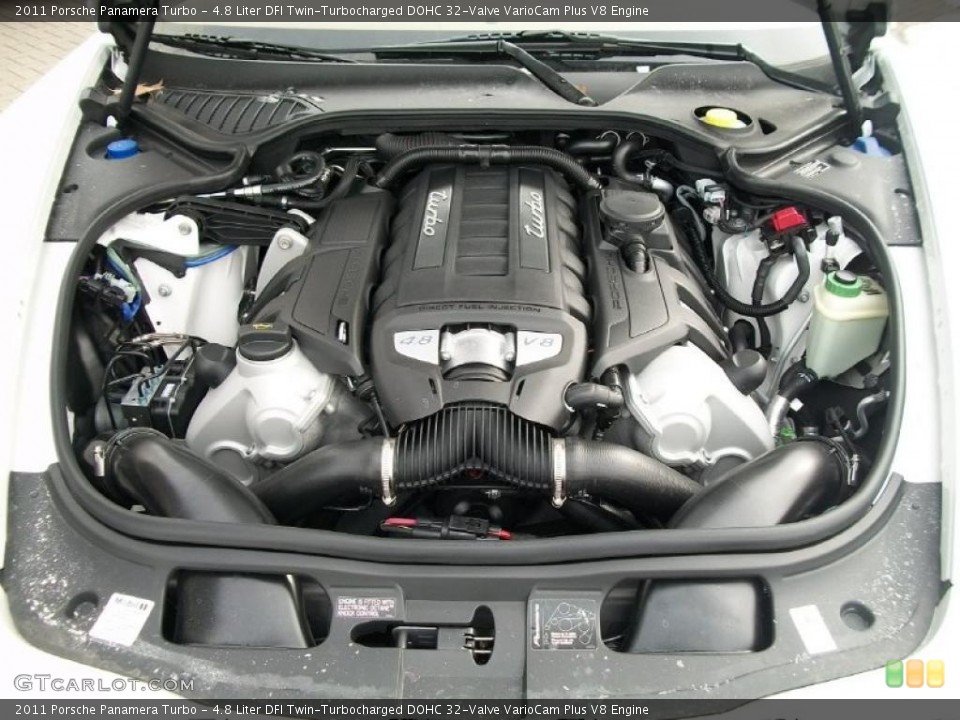 4.8 Liter DFI Twin-Turbocharged DOHC 32-Valve VarioCam Plus V8 Engine for the 2011 Porsche Panamera #44815392