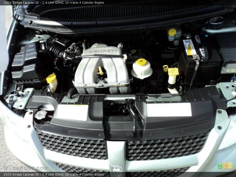 2.4 Liter DOHC 16-Valve 4 Cylinder 2003 Dodge Caravan Engine