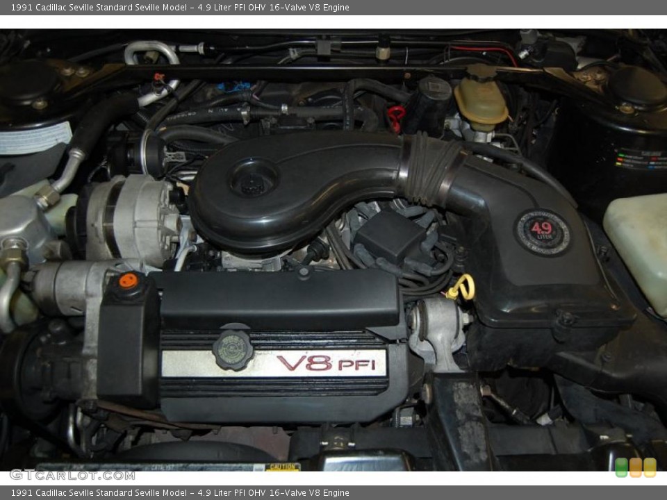 4.9 Liter PFI OHV 16-Valve V8 Engine for the 1991 Cadillac Seville #44829436