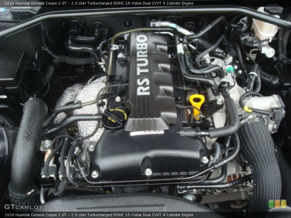 2.0 Liter Turbocharged DOHC 16-Valve Dual CVVT 4 Cylinder Engine for the 2010 Hyundai Genesis Coupe #44837809